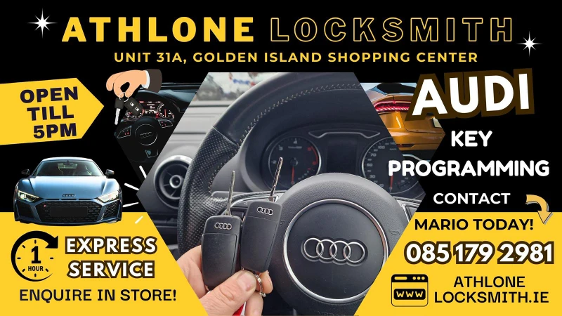 Athlone locksmith banner for key programming
