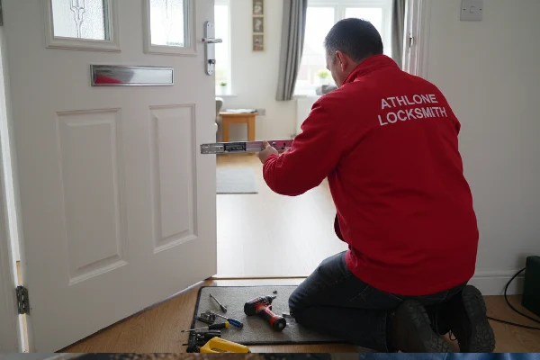 locksmith repairing upvc door lock